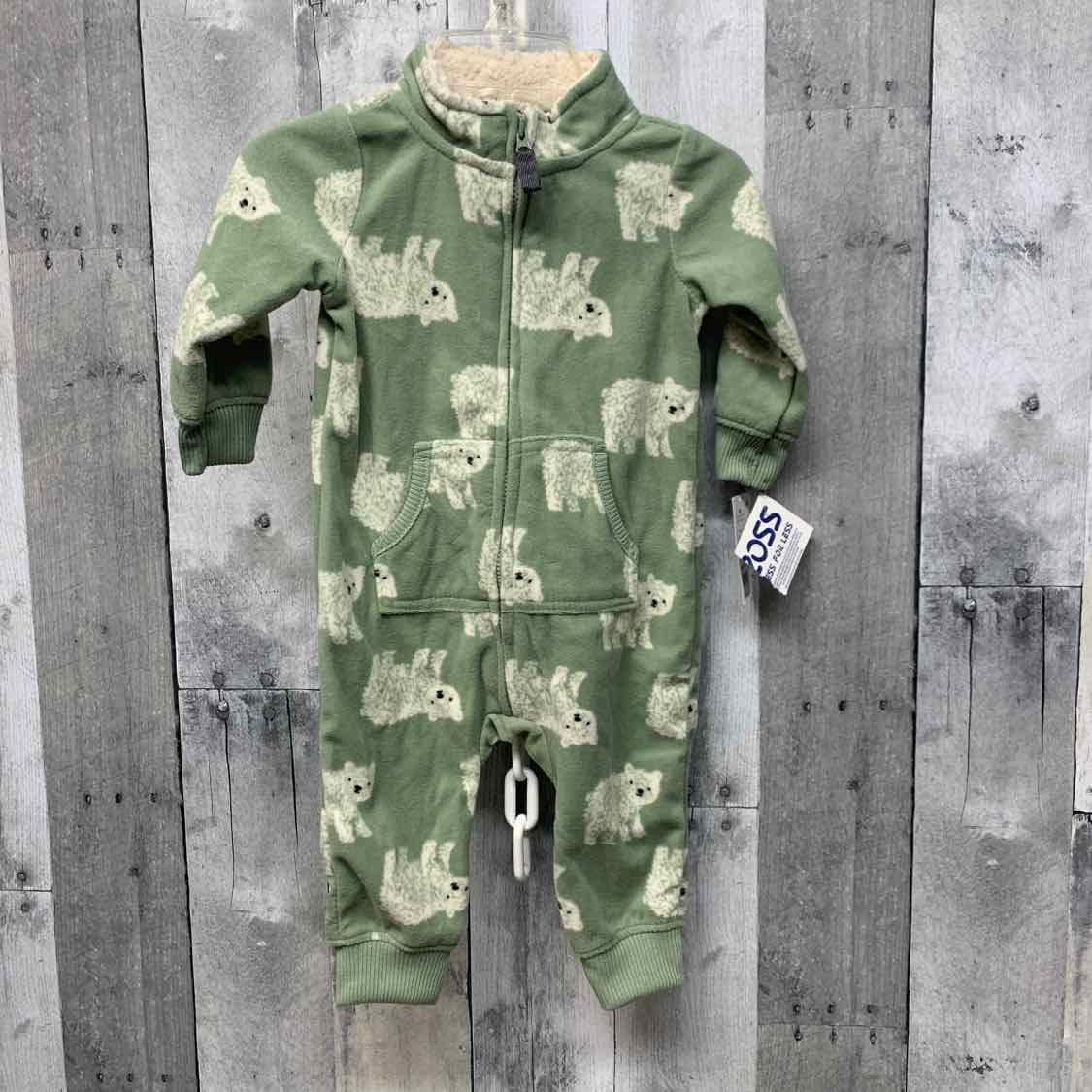 Size 6 Months Green Print Carter's Romper
