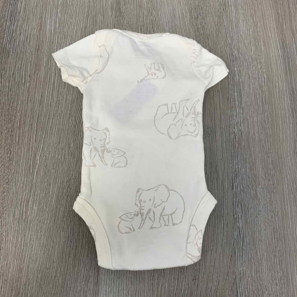 Size Preemie White Print Carter's Bodysuit