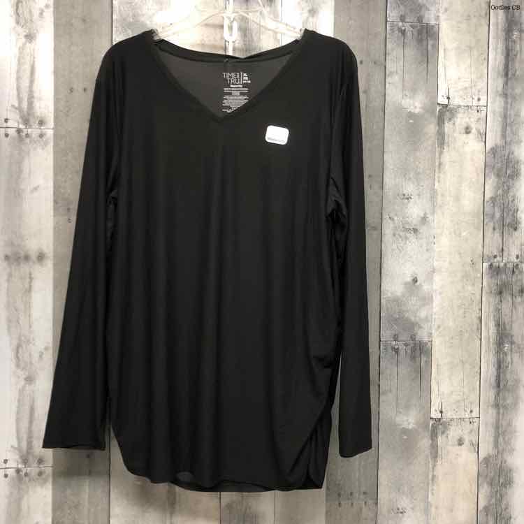 Size XL Black Time and Tru Long Sleeve Top