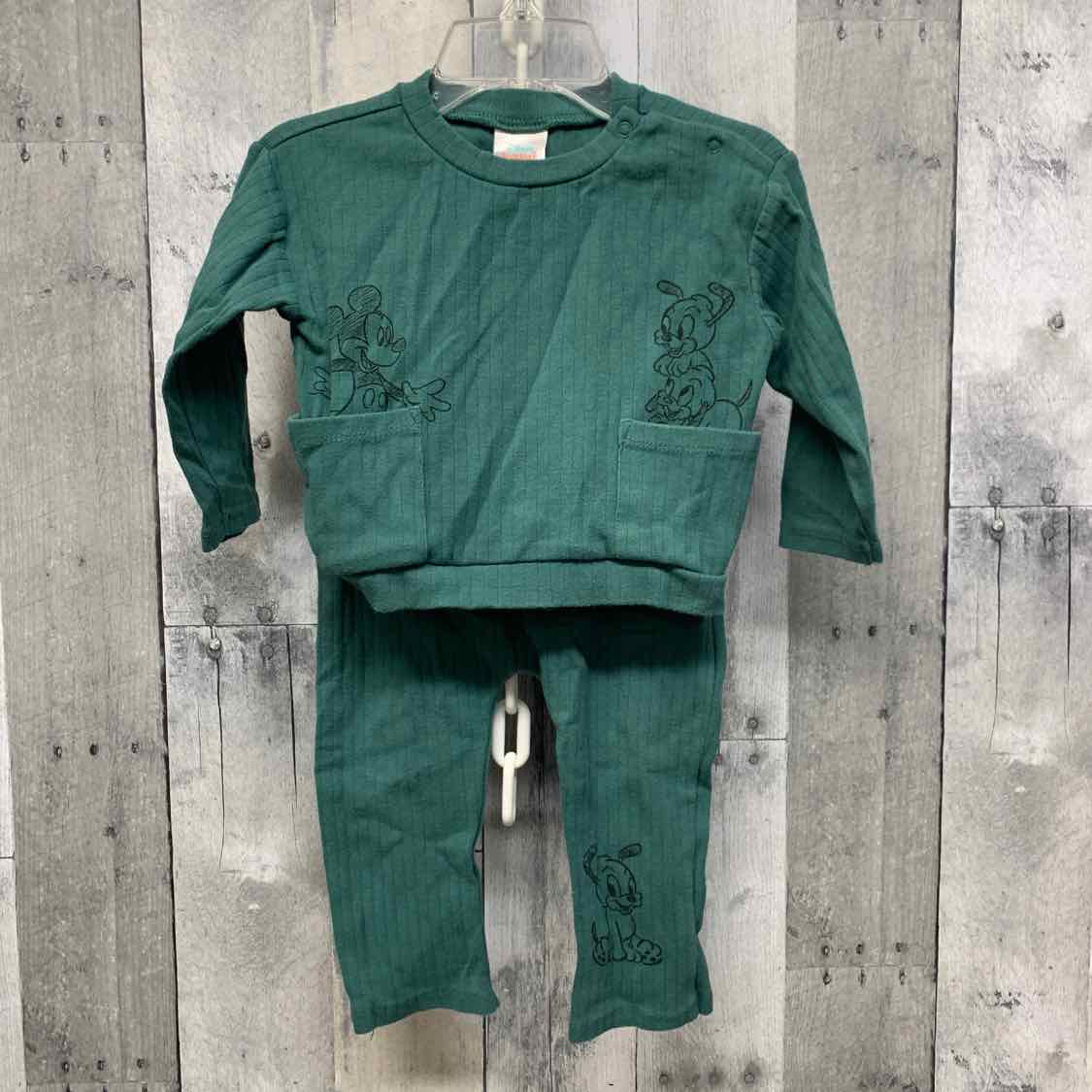 Size 6-9 Months Green Disney Shirt/Pants