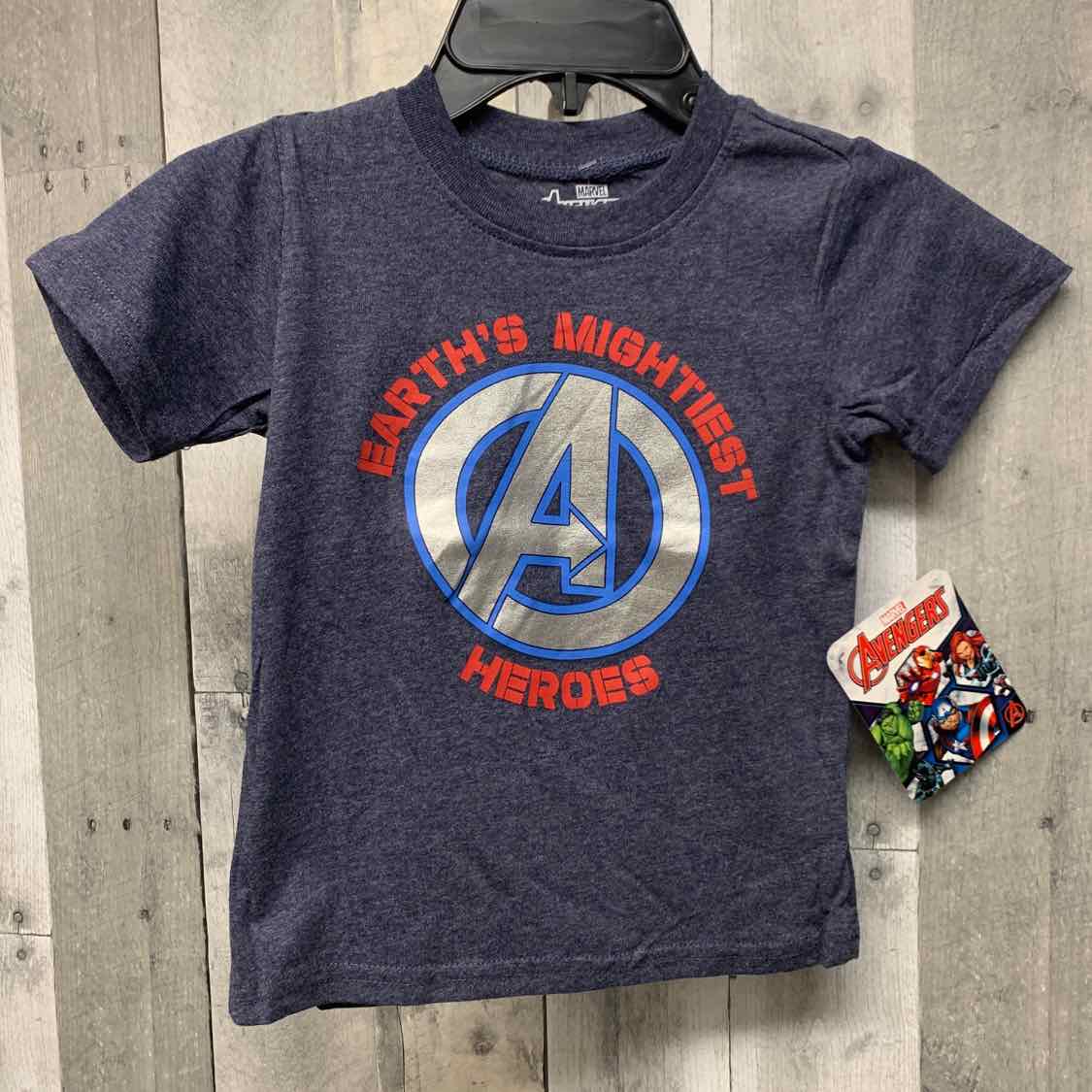 Size 4 Navy Graphic Marvel T Shirt