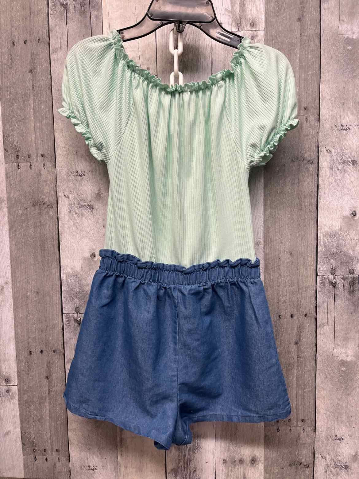 Size 12 Denim/Green Picapino Romper