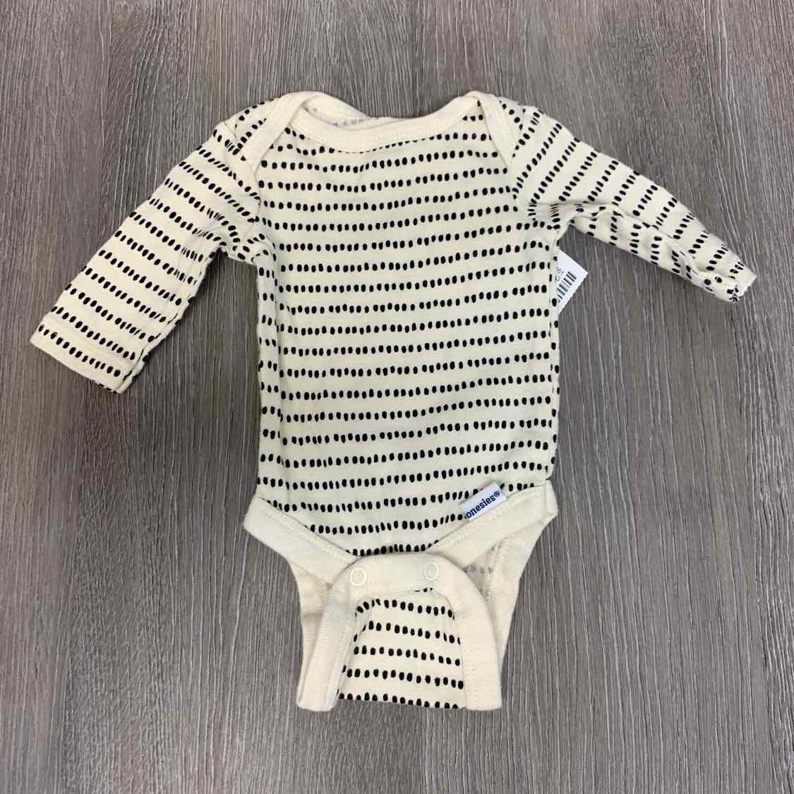 Size Preemie Ivory Print Gerber Bodysuit