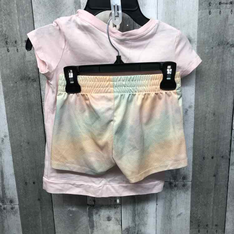 Size 6 Pink/Green Puma Shirt/Shorts