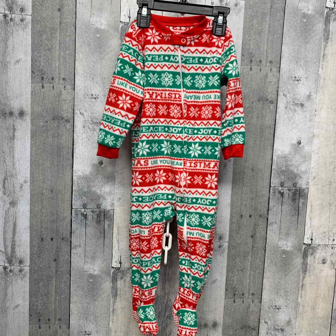 Size 18 Months Red/Green B Brand Footy PJs