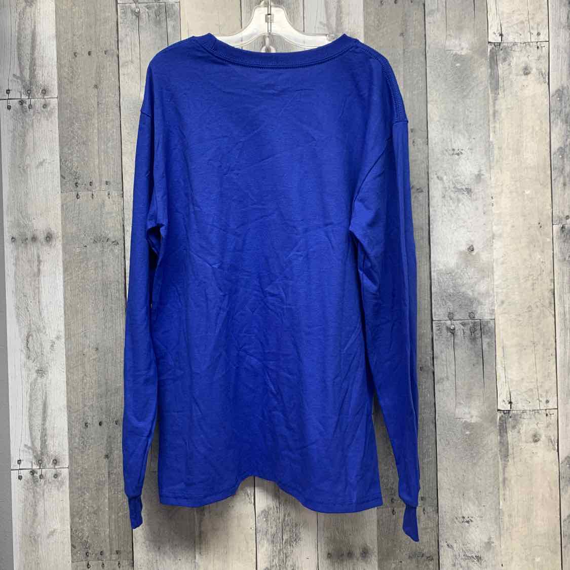 Size 14/16 Blue Graphic Champion Long Sleeve Shirt