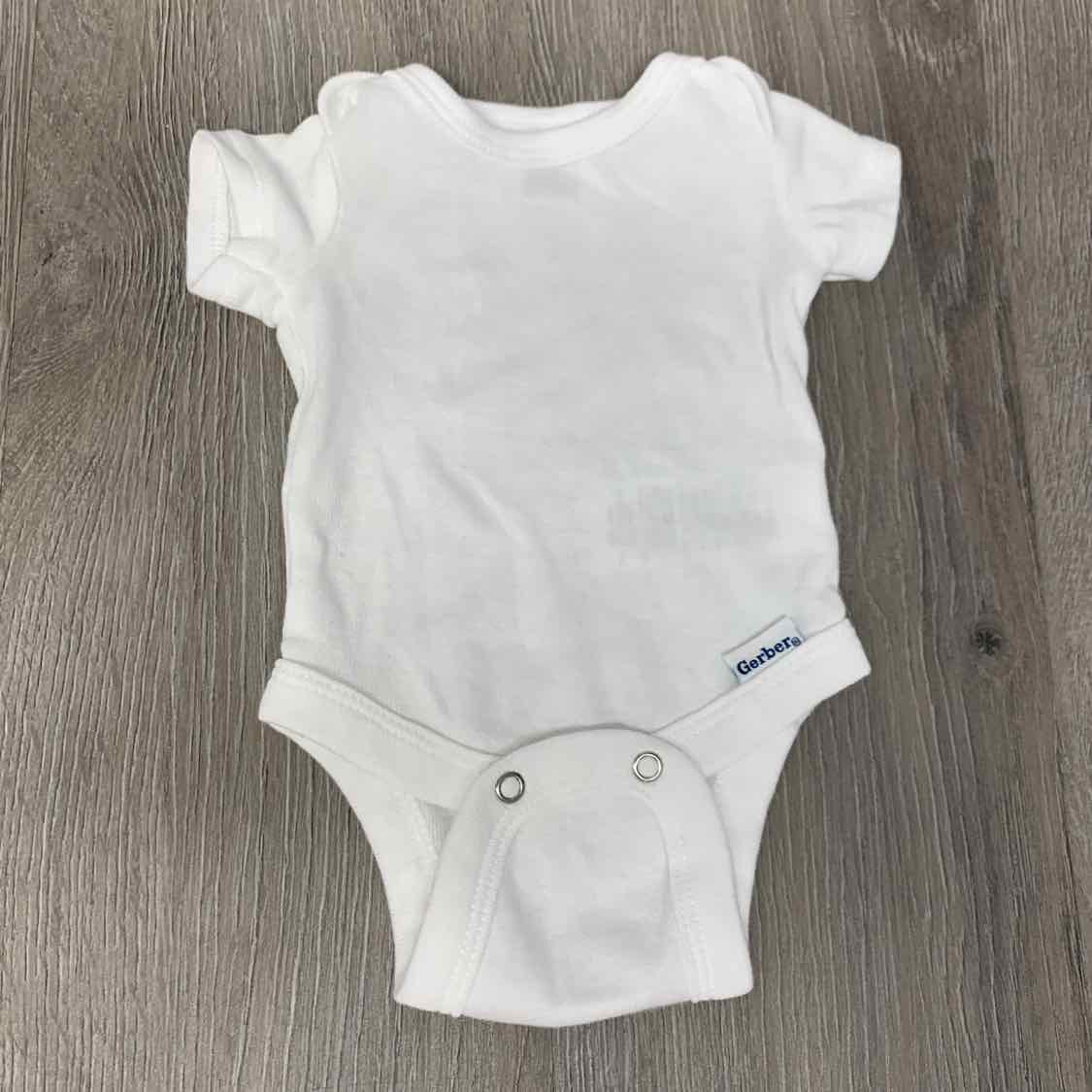 Size Preemie White Gerber Bodysuit
