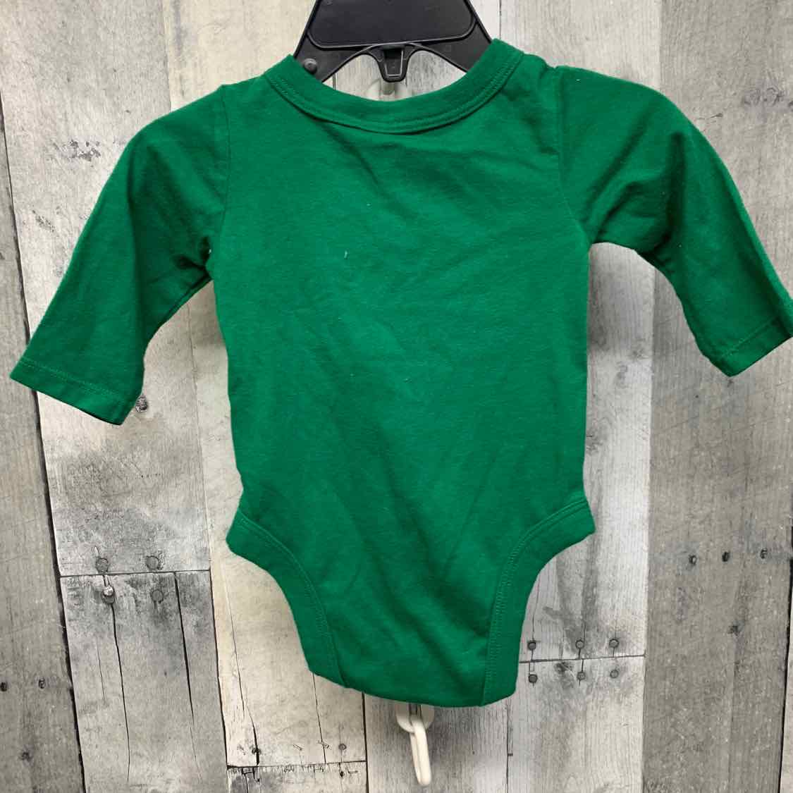 Size 0-3 Months Green Graphic Holiday Brands Bodysuit