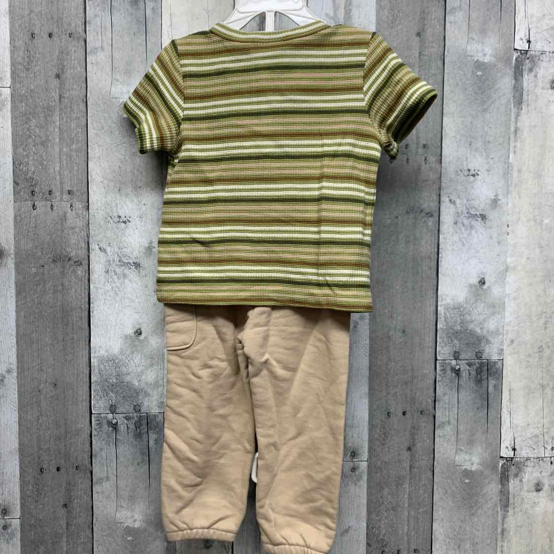 Size 24 Months Green/Tan First Impressions Shirt/Pants