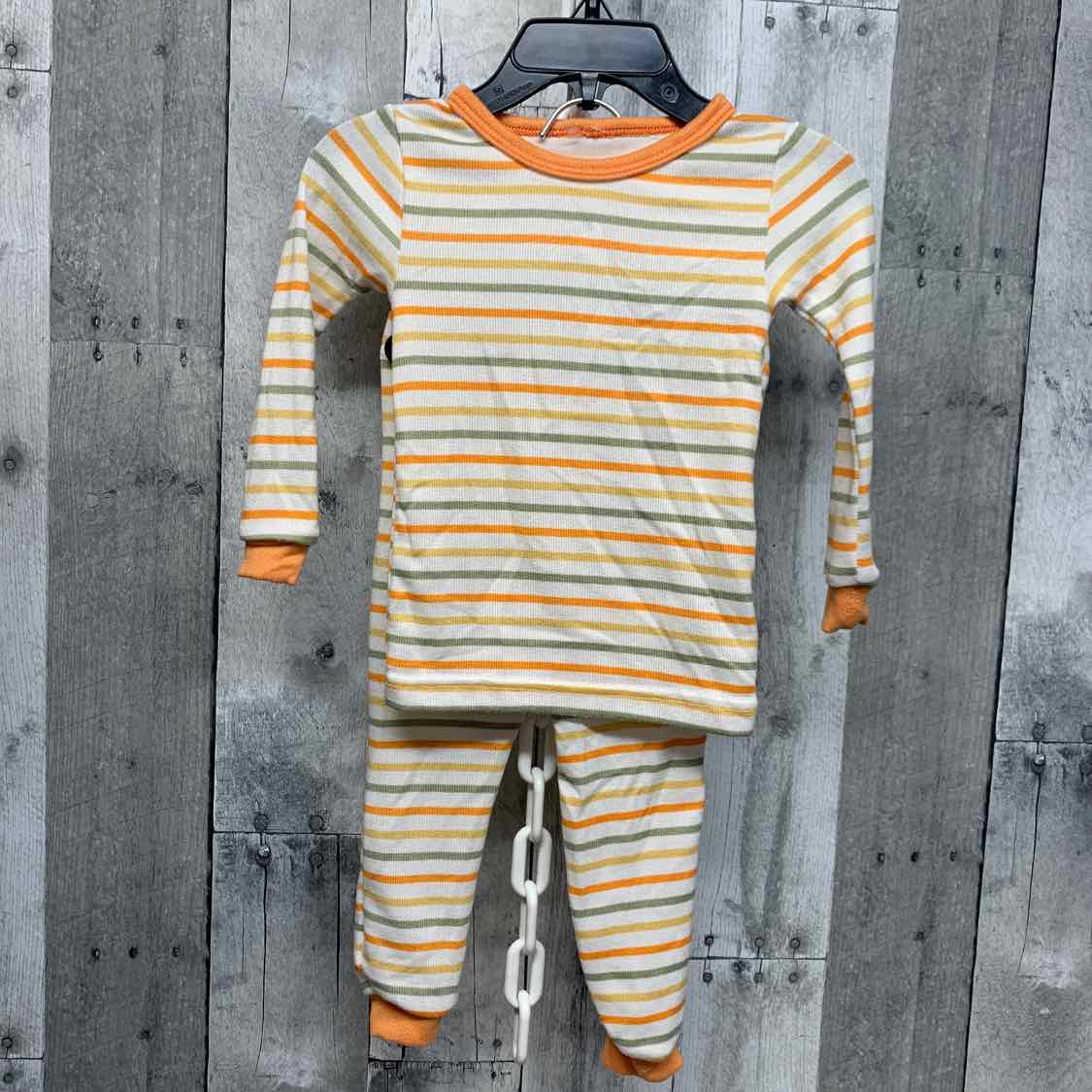 Size 12 Months Tan/Orange B Brand 2pc PJs