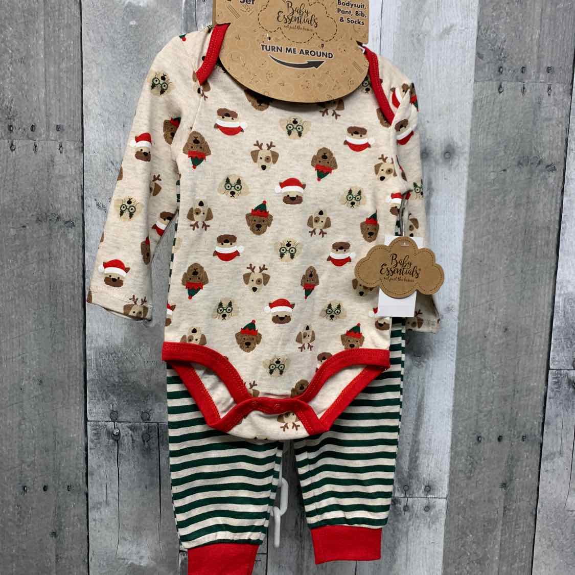 Size 9 Months Brown/Green Baby Essentials Shirt/Pants
