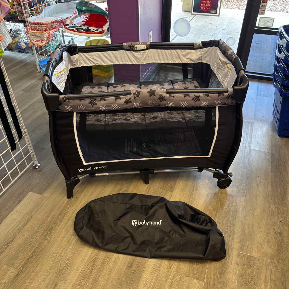 Baby Trend Black star Pack N Play
