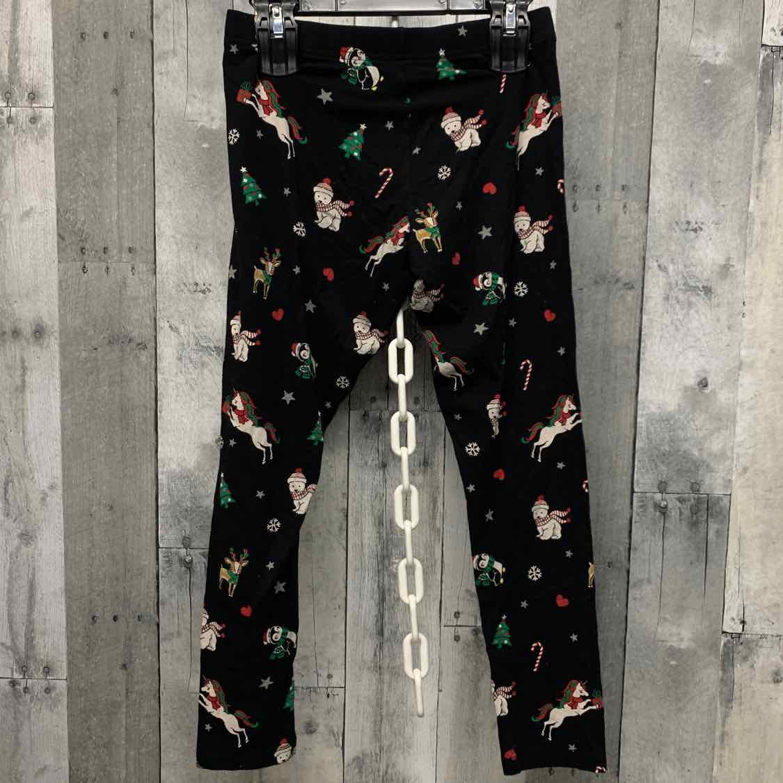 Size 10/12 Black/Red Holiday Brands Leggings