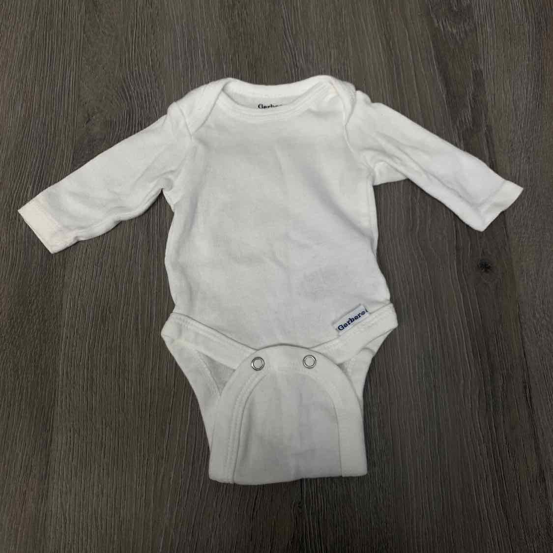 Size Preemie White Gerber Bodysuit - OodlesCB