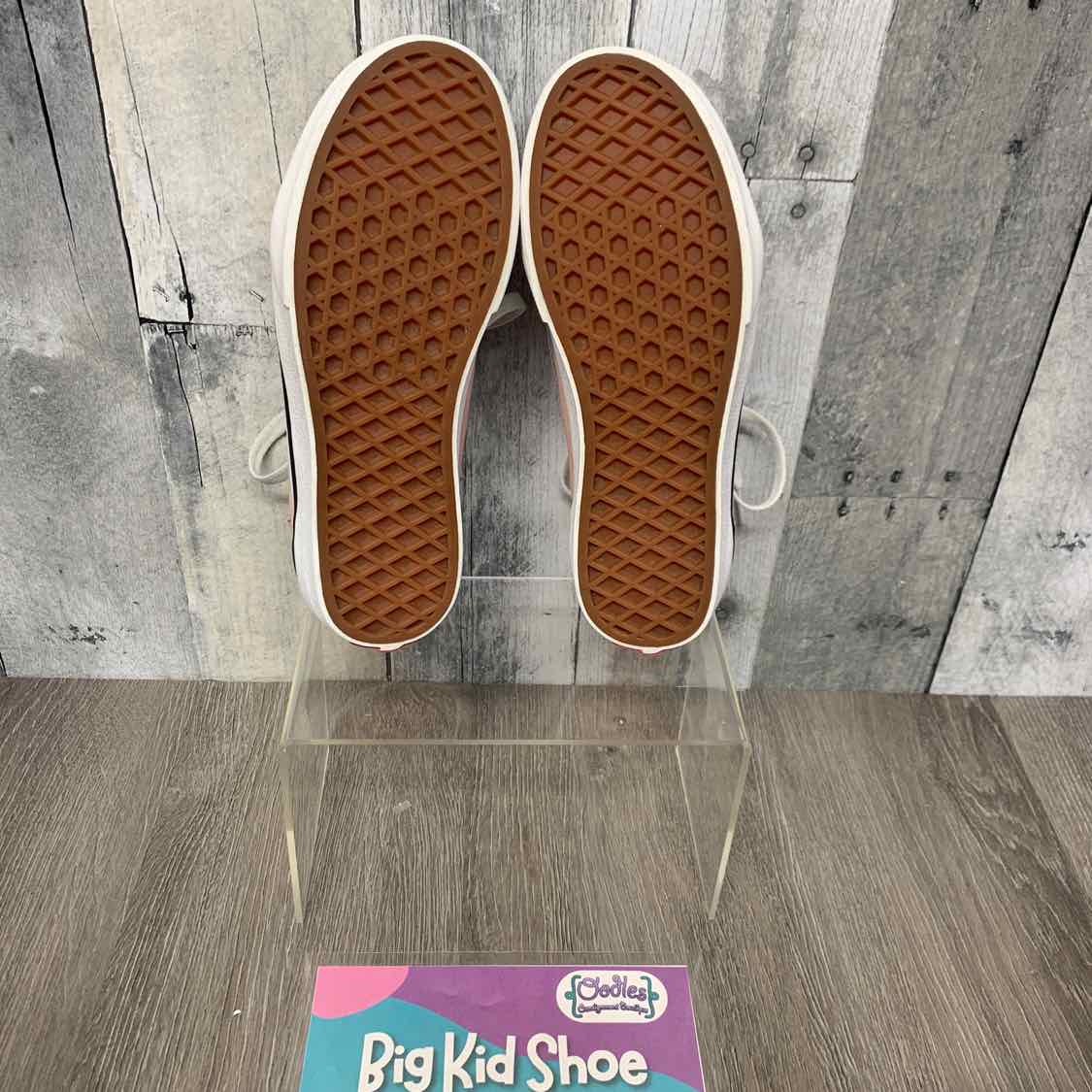Size 3 Pink/White Vans Sneakers