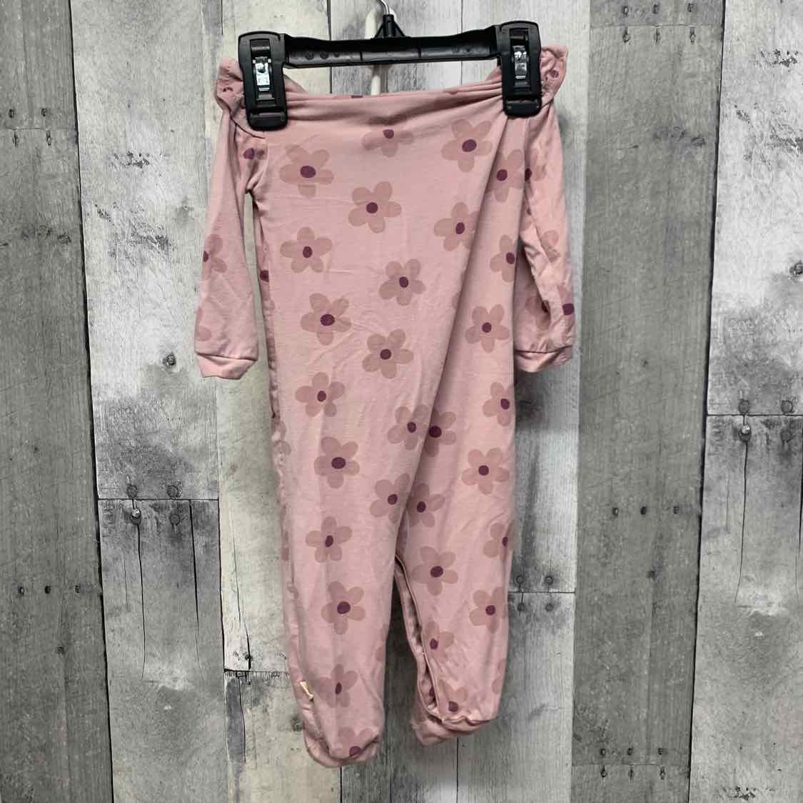 Size 0-3 Months Purple Floral Print B Brand Footy PJs