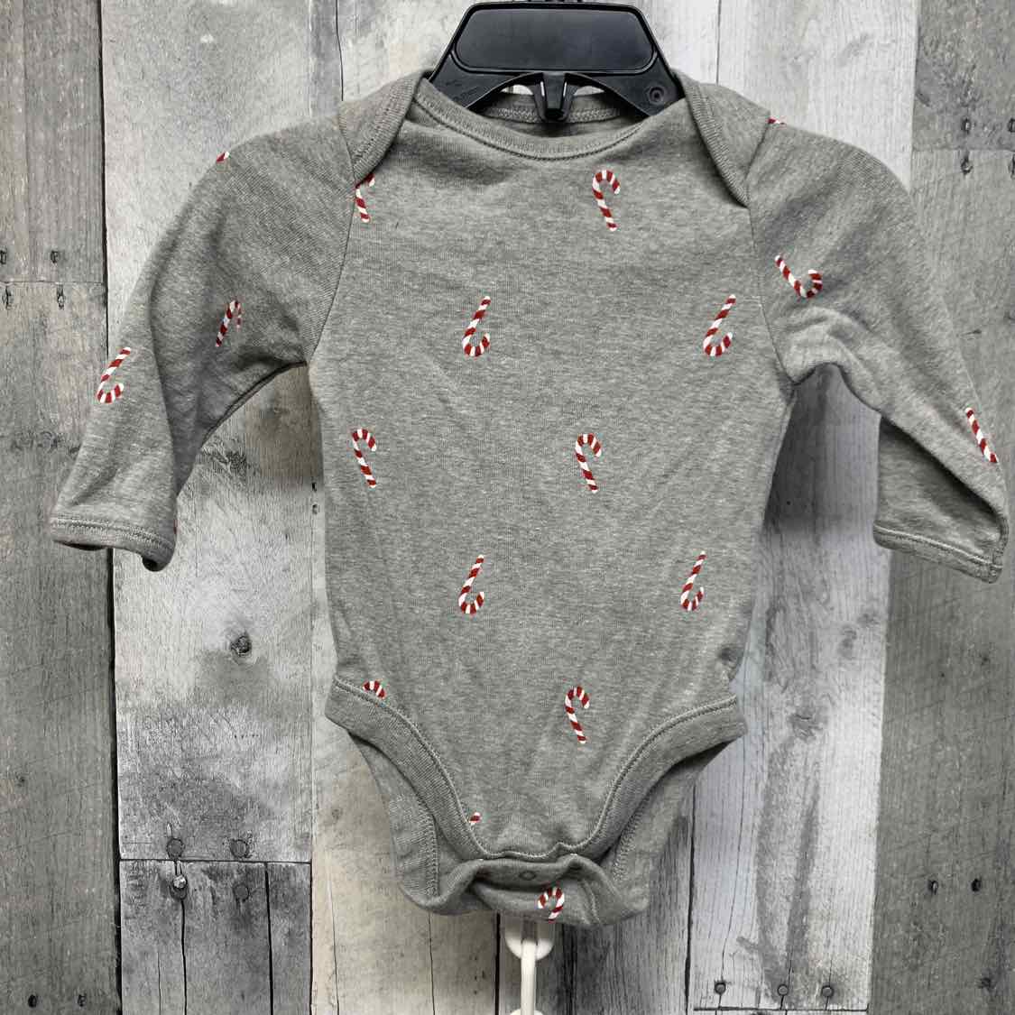 Size 3-6 Months Gray Print Old Navy Bodysuit