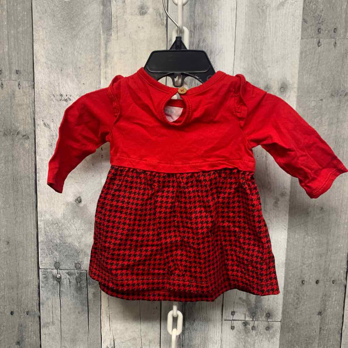 Size 3 Months Red/Black Carter's LS Dress