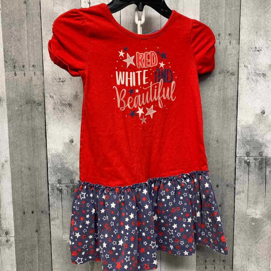 Size 6/6X Red/Navy Little Lass Dress