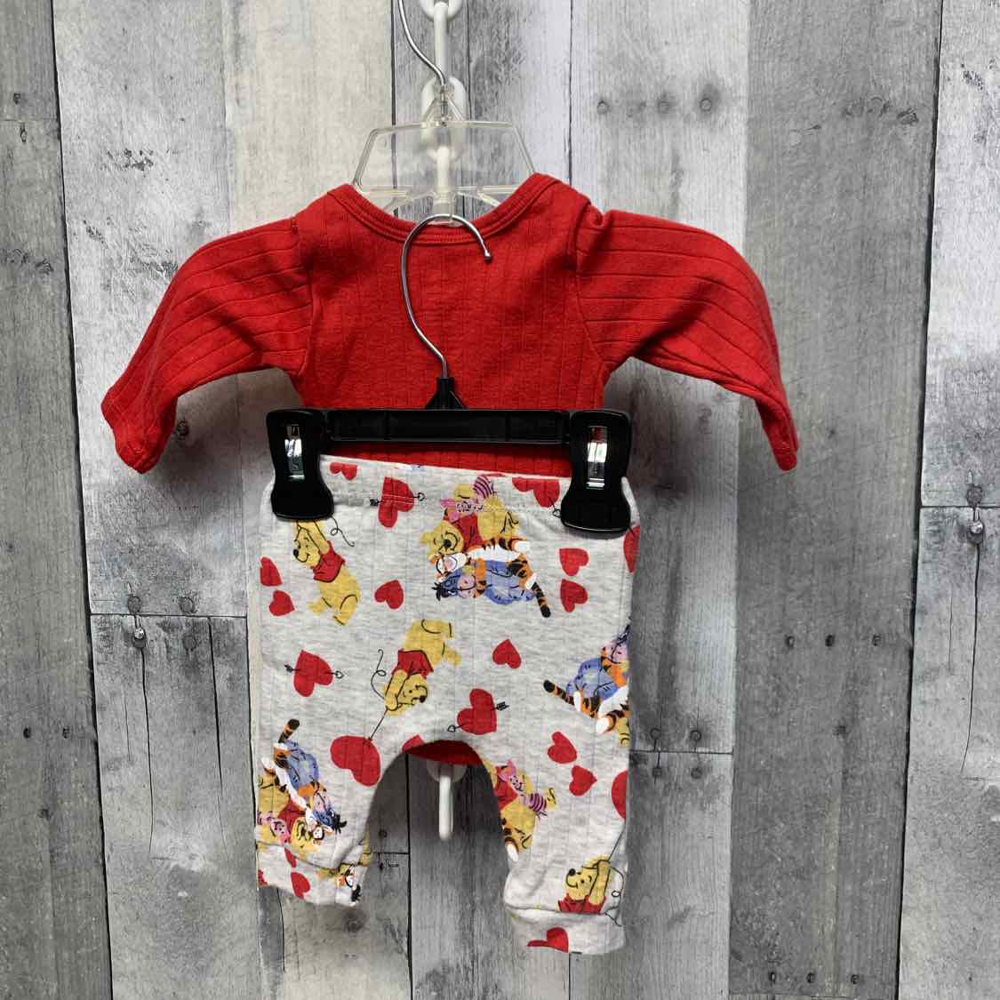 Size Newborn Red/Gray Disney Shirt/Pants