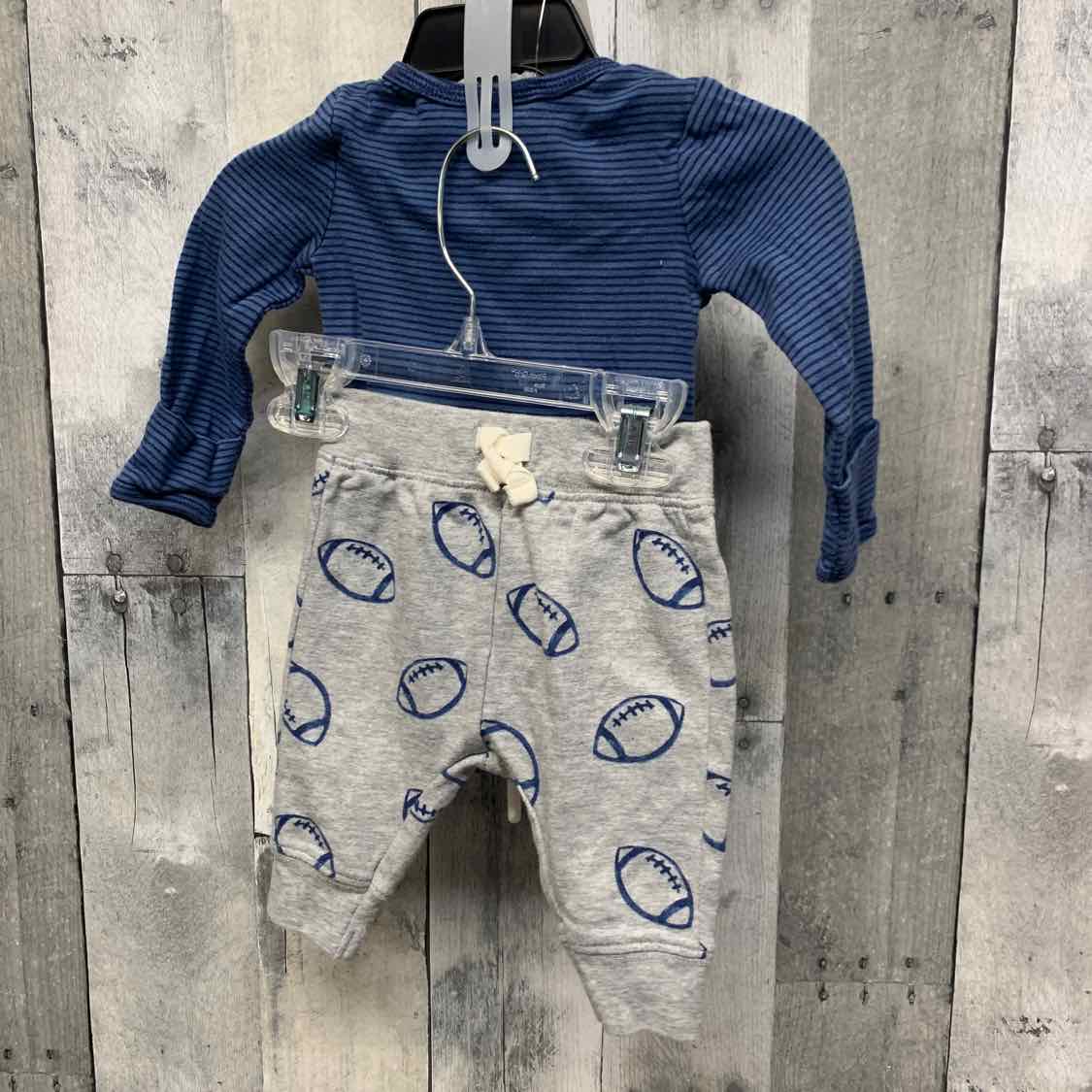 Size 3 Months Blue/Gray Just One You Shirt/Pants