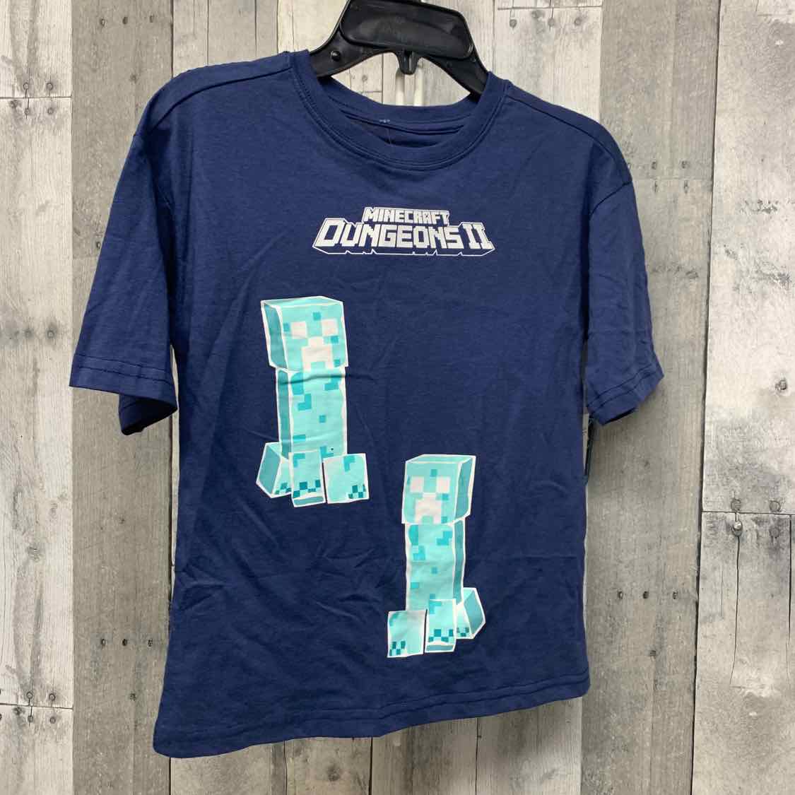 Size 8 Navy/Blue Minecraft T Shirt