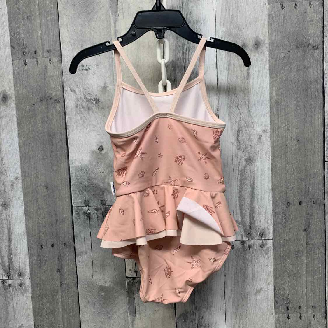 Size 24 Months Pink Print Gerber Swim Suit - 1pc