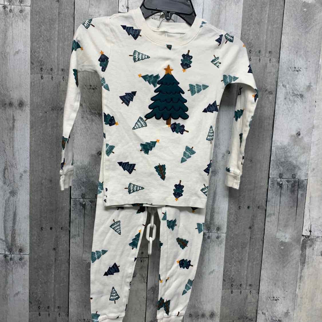 Size 5T White Print B Brand 2pc PJs