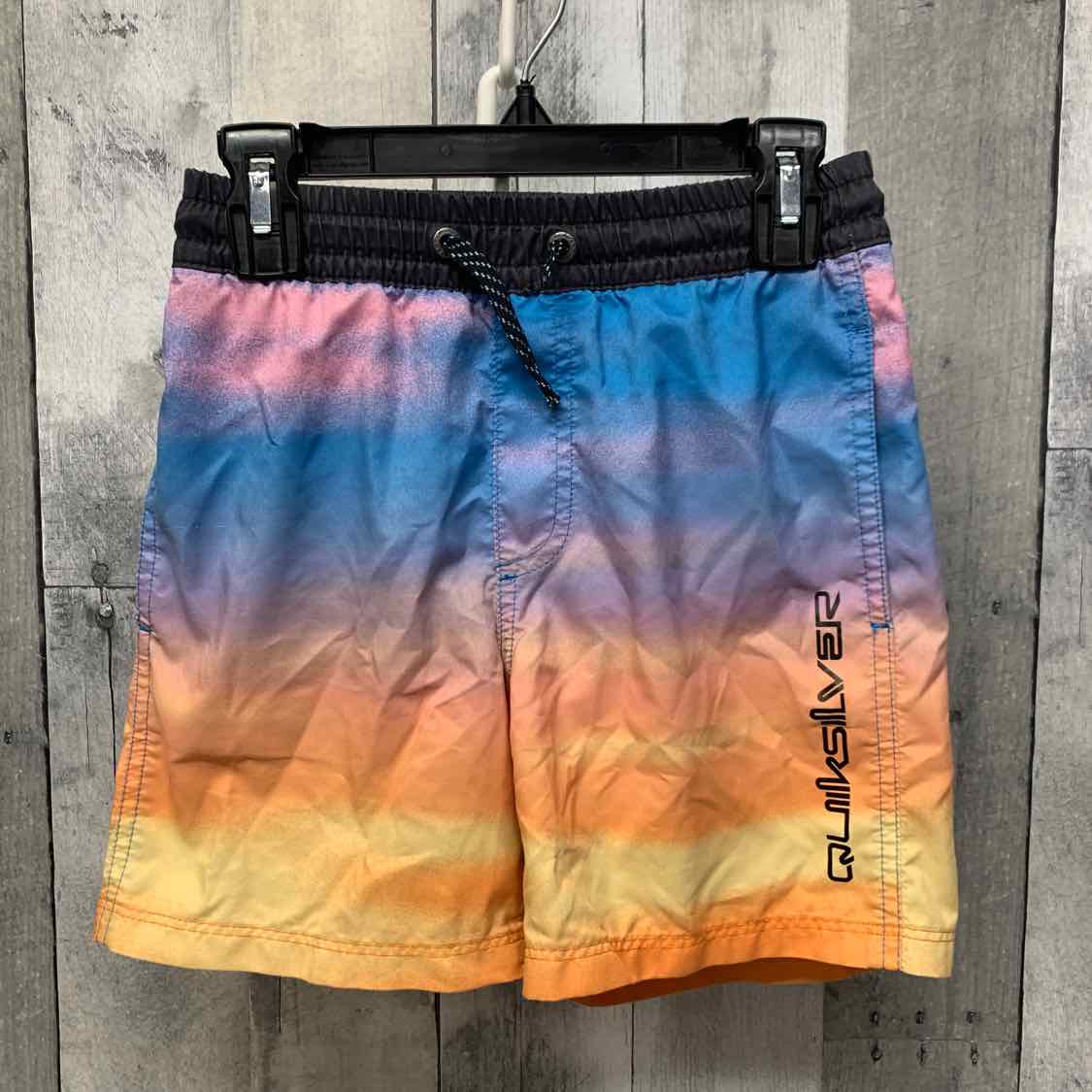 Size 7 Orange/Purple Quiksilver Swim Trunks