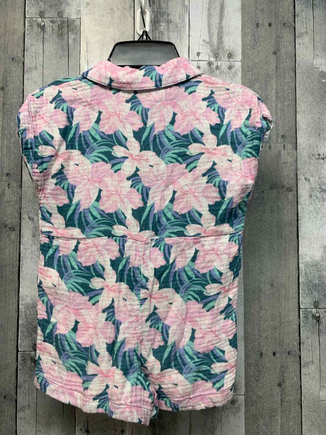 Size 4/5 Pink/Teal Grayson Threads Romper