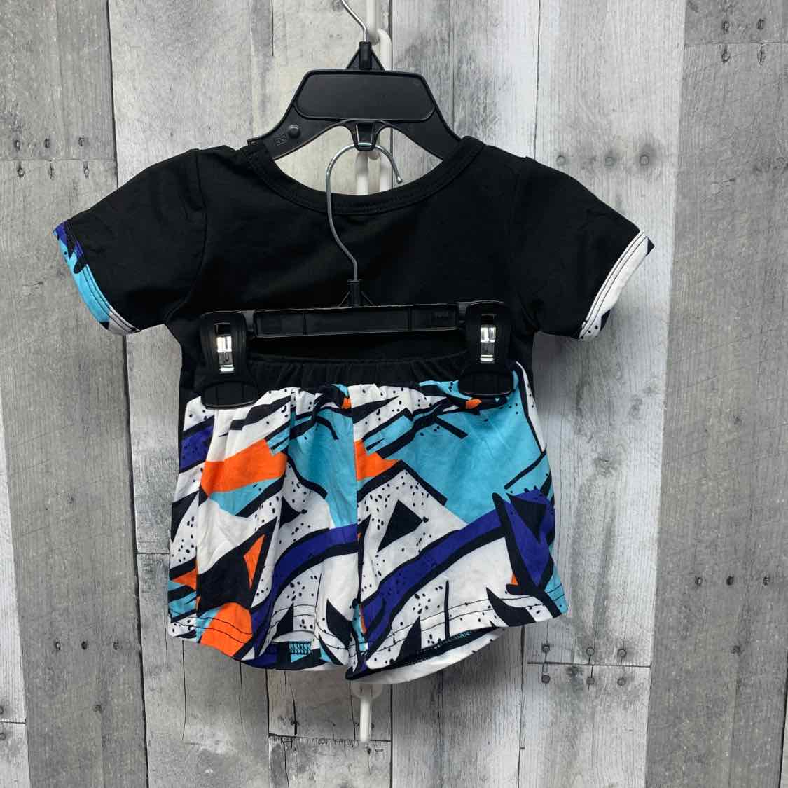 Size 3-6 Months Black/Blue B Brand Shirt/Shorts