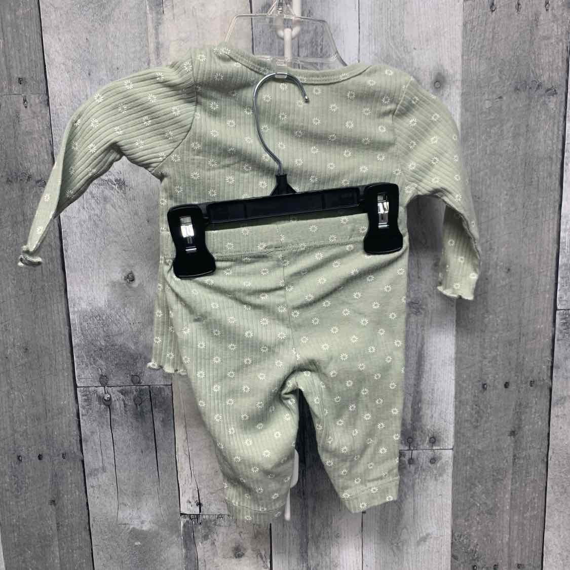 Size 3 Months Green/White Just One You Shirt/Pants