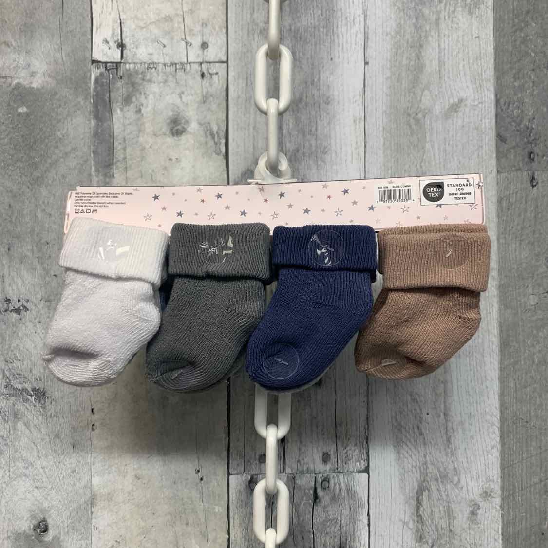Size 0-6 Months Gray/Blue Capelli Socks