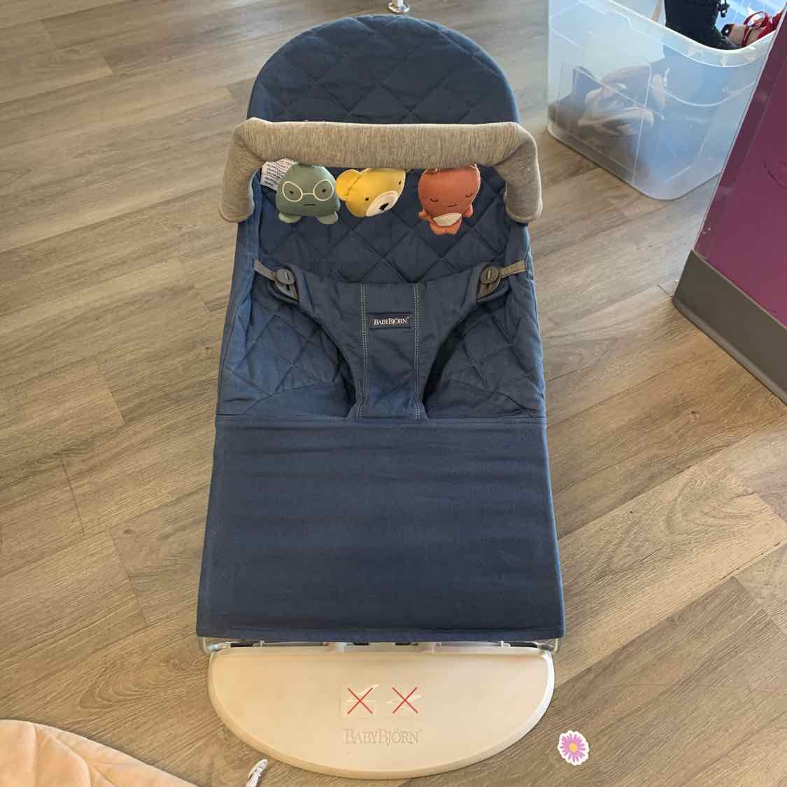 Baby Bjorn Navy/Tan Bouncer - OodlesCB