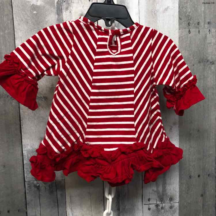 Size 18 Months Red/White Rare Editions Long Sleeve Shirt