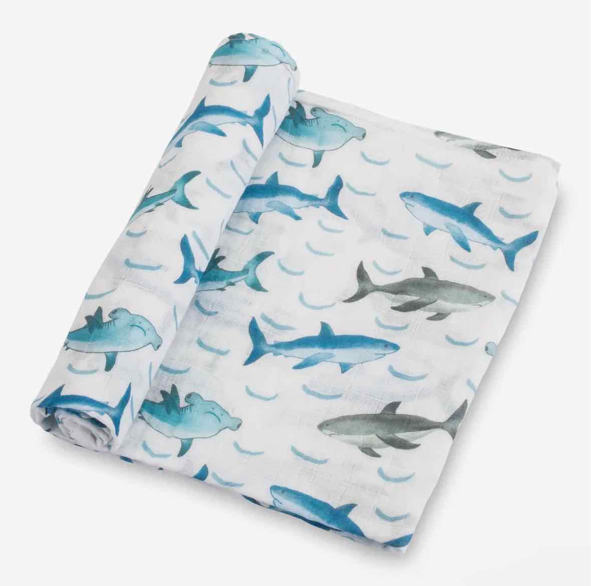 LollyBanks Jawsome Shark Receiving Blanket