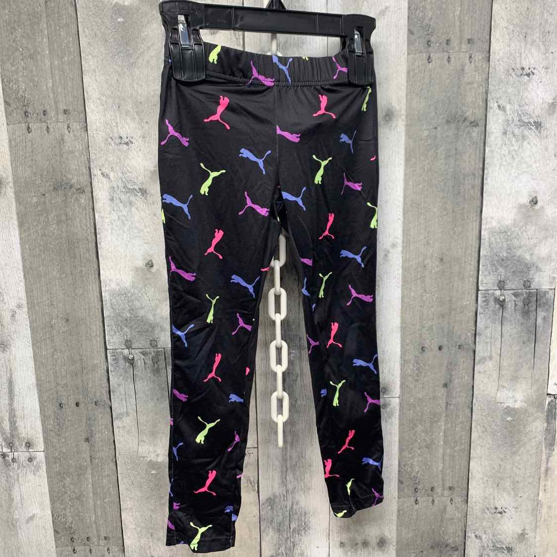 Size 6 Black Print Puma Athletic Pants