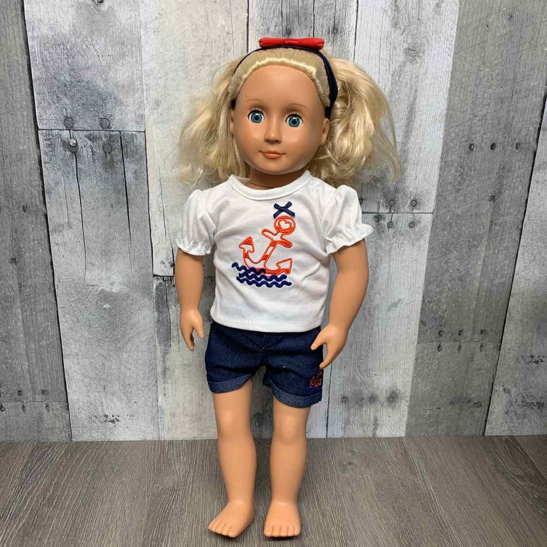 3pc 18" Anchor Shirt/Shorts/HB