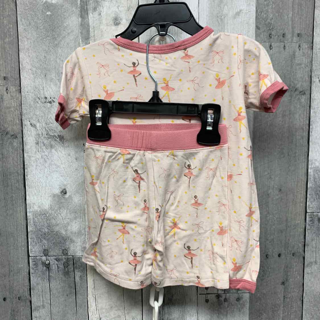 Size 3T Pink Print Bamboo 2pc PJs