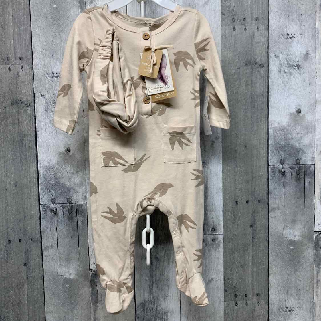 Size 3-6 Months Tan Print Jessica Simpson Romper