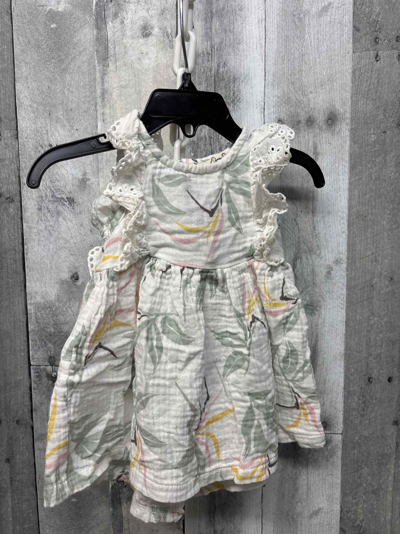 Size 6-9 Months White/Green Jessica Simpson Dress