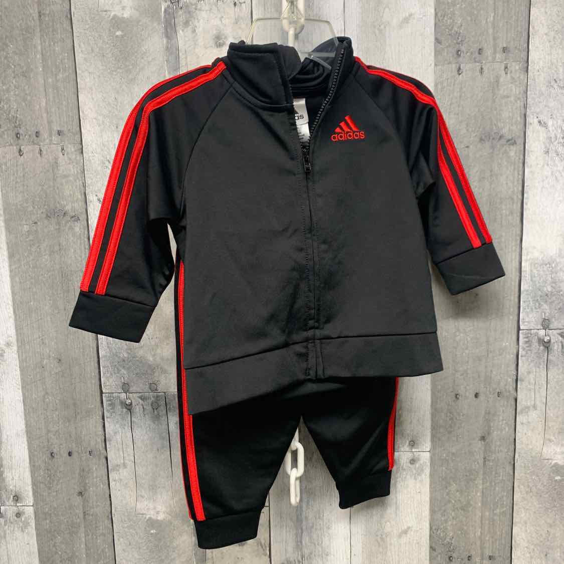 Size 6 Months Black/Red Sport Brand Jacket/Pants