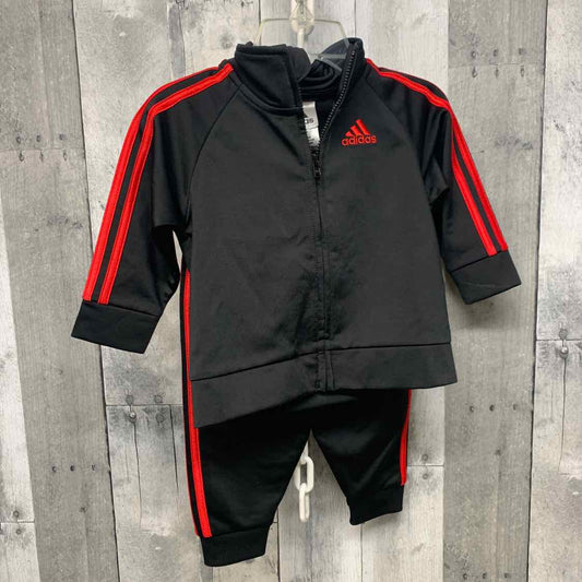 Size 6 Months Black/Red Sport Brand Jacket/Pants