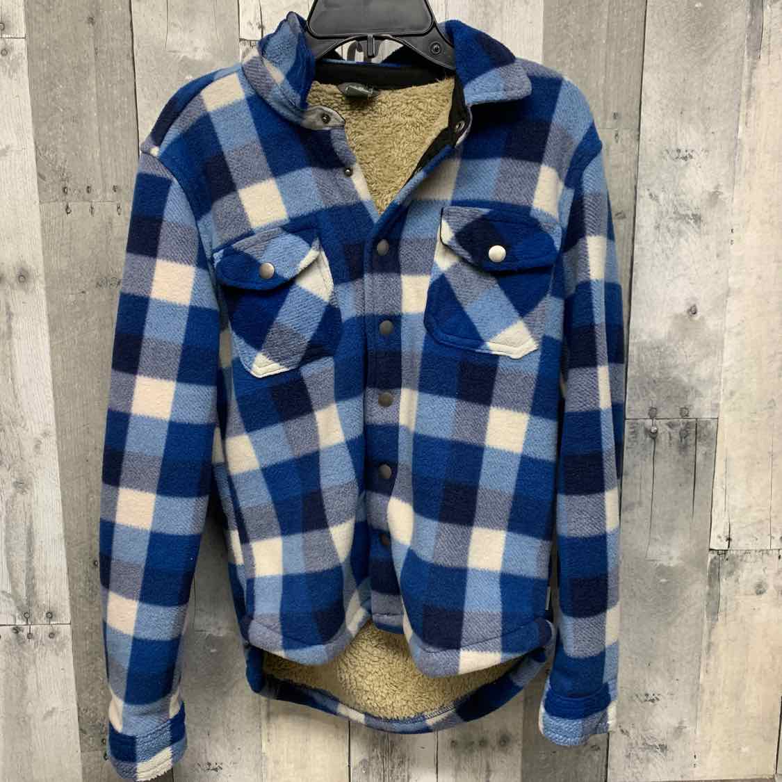Size 14/16 Blue Plaid Eddie Bauer Light Jacket