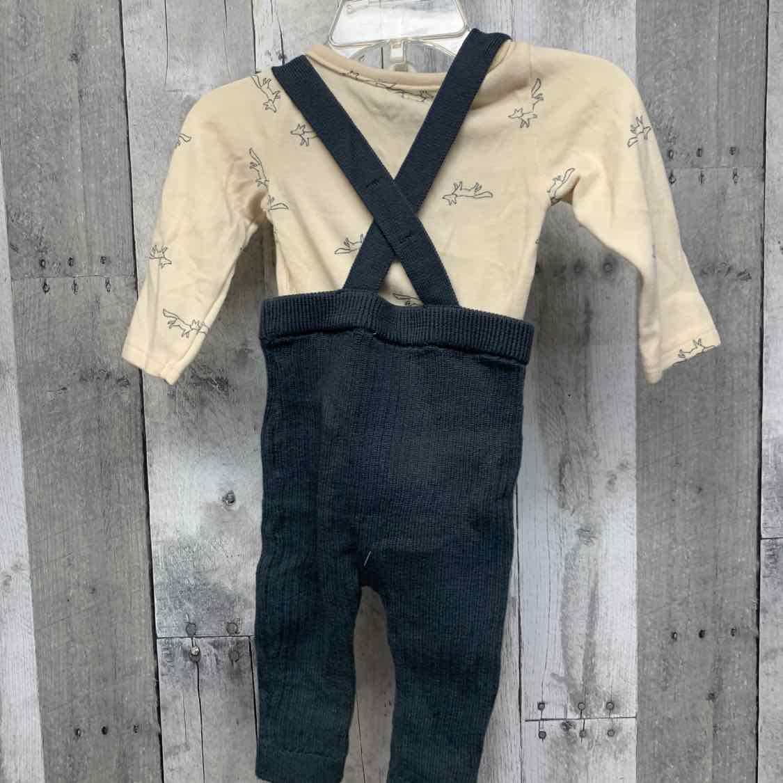 Size 6 Months Ivory/Gray Carter's Shirt/Pants
