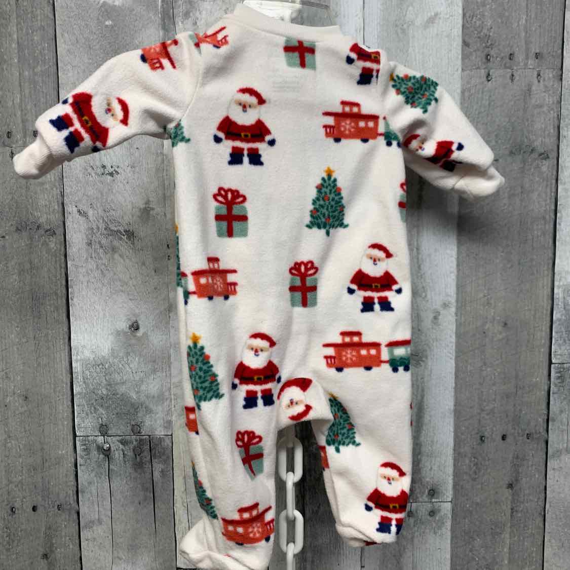 Size Newborn White Print Just One You Footy PJs