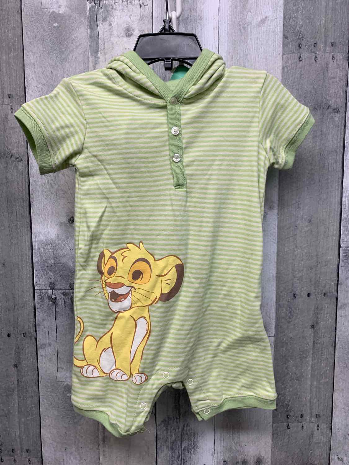 Size 24 Months Green/White Disney Romper