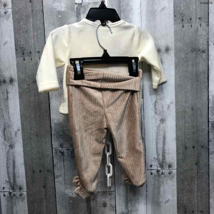 Size 0-3 Months Ivory/Tan Kyle & Deena Shirt/Pants