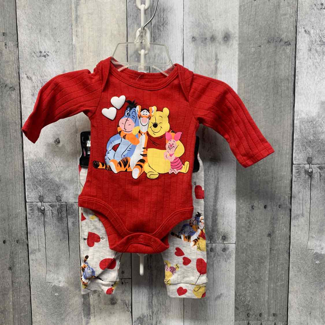 Size Newborn Red/Gray Disney Shirt/Pants