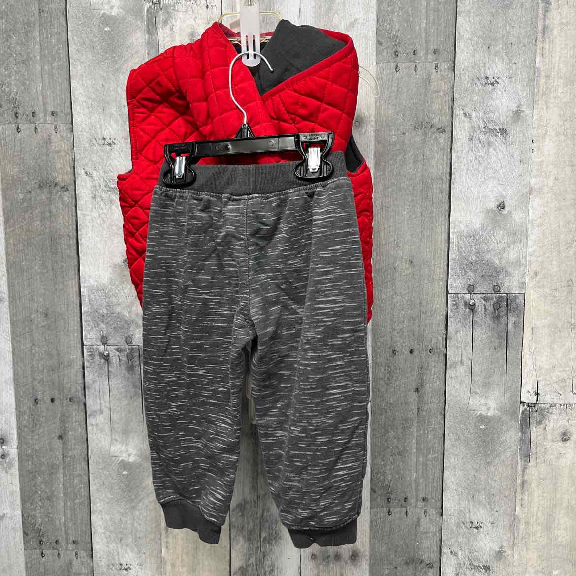 Size 24 Months Red/Gray Calvin Klein Jacket/Pants